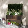 Outsunny Raised Garden Bed with Trellis for Climbing Plants, Vegetable, Grape Vines, Wood Planter with Legs