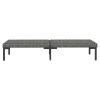 7 Piece Patio Lounge Set with Cushions Poly Rattan Dark Gray