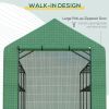 Walk-in Greenhouse for Outdoors with Roll-up Zipper Door,