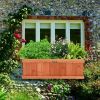 Wooden Decorative Planter Box for Garden Yard and Window - Brown