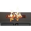 43' Smoked Glass Metal Rectangle Fire Pit