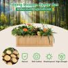 Folding Wooden Raised Garden Bed with Removable Bottom