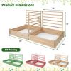 Raised Garden Bed with 2 Planter Boxes and 3 Trellis Natural