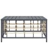 Patio Table Anthracite 27.6"x27.6"x13.4" Poly Rattan