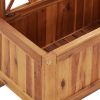Garden Raised Bed with Trellis Solid Acacia Wood Brown