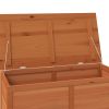 Patio Cushion Box Brown 39.4"x19.7"x22" Solid Wood Fir