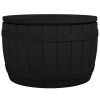 3-in-1 Patio Storage Box Black Polypropylene