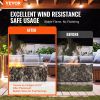 VEVOR Gas Fire Pit Wind Guard for Square Fire Table, 23.5 x 7.5 x 6.5 inch Clear Tempered Wind Guard for Firepits, 0.31 inch Thick Square Glass Shield
