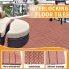 Plastic Interlocking Deck Tiles, 11.8"x11.8"(Pack of 44 ), Patio Flooring Outdoor Waterproof All Weather