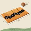 Welcome Mats Natural Coco Coir Mat with Non Slip PVC Backing