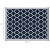Outsunny Reversible Outdoor Rug Carpet, 9' x 18' Waterproof Plastic Straw Rug, Portable RV Camping Rugs with Carry Bag, Large Floor Mat for Backyard