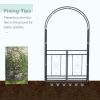 Outsunny 81" Metal Garden Arbor with Double Doors, Locking Gate
