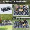 Outsunny Reversible Outdoor Rug Carpet, 9' x 18' Waterproof Plastic Straw Rug, Portable RV Camping Rugs with Carry Bag, Large Floor Mat for Backyard