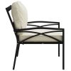 Patio Chairs with Sand Cushions 2 pcs 26.8"x29.9"x31.1" Steel