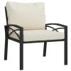 Patio Chairs with Sand Cushions 2 pcs 26.8"x29.9"x31.1" Steel