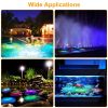 2Pcs Solar Powered Floating LED Light IP65 Waterproof Rechargeable Pool Lamps Gradient Multicolor Changing Outdoor Decorative Lights