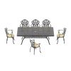 (Cushions In Random Colors)7-Piece Set Of Cast Aluminum Patio Furniture With Cushions(=OLD ITEM CODE W1710S00173)