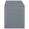 Patio Storage Box Gray PP Rattan 47.6 gal
