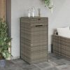 Patio Storage Cabinet Gray 21.7"x21.7"x43.7" Poly Rattan