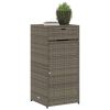 Patio Storage Cabinet Gray 21.7"x21.7"x43.7" Poly Rattan