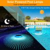 2Pcs Solar Powered Floating LED Light IP65 Waterproof Rechargeable Pool Lamps Gradient Multicolor Changing Outdoor Decorative Lights
