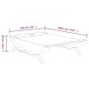 Patio Lounge Bed 65"x74.2"x18.1" Solid Bent Wood Anthracite
