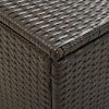 Patio Storage Box Poly Rattan 78.7"x19.6"x23.6" Brown