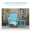 HDPE All-Weather Outdoor Adirondack Chair with Cup Holder,  330lbs Capacity, Light Blue