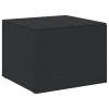 Garden Storage Box Black 76.9 Gal Poly Rattan