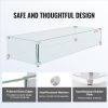 VEVOR Fire Pit Wind Guard, 38 x 10.5 x 6 Inch Glass Wind Guard, Rectangular Glass Shield, 0.3" Thick Fire Table, Clear Tempered Glass Flame Guard