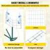 VEVOR Tomato Cages, 14.6" x 14.6" x 39.4", 6 Packs Square Plant Support Cages, Green PVC-Coated Steel Tomato Towers for Climbing Vegetables, Plants