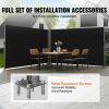 VEVOR 236" x 71"Black Retractable Awnig-Rugged Full Aluminum Rust-Proof Patio Sunshine Privacy Divider Wind Screen. Longer Service Life