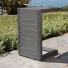 CAPE CORAL ALU C-SHAPED TABLE GREY