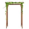 152*60*215cm Beautiful And Practical Flat-Topped Wooden Arch  Dark Brown