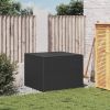 Garden Storage Box Black 76.9 Gal Poly Rattan