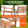 VEVOR Outdoor Bench, 48 inches Wood Garden Bench for Outdoors, 700 lbs Load Capacity Bench, Outdoor Garden Park Bench with Backrest and Armrests