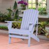 Wooden Adirondack Chair, Outdoor Patio Lawn Chair with Cup Holder, Weather Resistant Lawn Furniture, Classic Lounge for Deck, Garden, Backyard