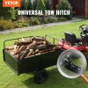 VEVOR Heavy Duty Trailer Steel Dump Cart, 750-Pound 15 Cubic Feet,