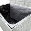 Patio Storage Box Light Gray 59.1"x39.4"x39.4" Poly Rattan