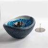 Tabletop Fire Pit with Mixed Color, Outdoor & Indoor Fire Pit, Portable Concrete Fire Pit, Personal Ethanol Fireplace, Outdoor Table Top Fire Pit