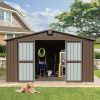 Backyard Storage Shed 11' x 12.5' with Galvanized Steel Frame & Windows