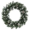 Christmas Wreath with LED Lights Green 17.7" PVC