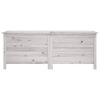 Patio Storage Box White 59.1"x19.7"x22.2" Solid Wood Fir