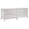 Patio Storage Box White 59.1"x19.7"x22.2" Solid Wood Fir