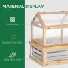 Outsunny Raised Garden Bed with Polycarbonate Greenhouse, Wooden Garden Cold Frame