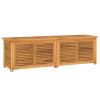Patio Storage Box with Bag 68.9"x19.7"x20.9" Solid Wood Teak