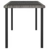 9 Piece Patio Dining Set Poly Rattan Gray