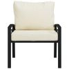 Patio Chairs with Sand Cushions 2 pcs 26.8"x29.9"x31.1" Steel