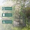 Outsunny 81" Metal Garden Arbor with Double Doors, Locking Gate