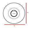 11" H x 30" W Fiber Reinforced Concrete Propane Gas Outdoor Fire Pit Table with Lid